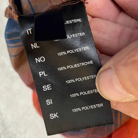 Kühl Mens Shirt Large Plaid Short-Sleeve Button-Up Orange Born in the Mountains - Picture 7 of 12